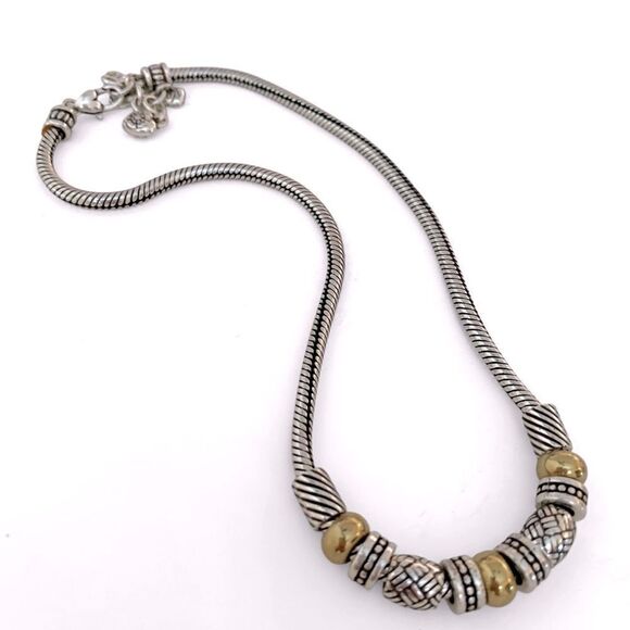 Brighton Travis Two Tone Slider Bead Necklace - Picture 3 of 4